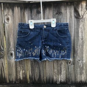 Shorts w/ Sliver Sequins